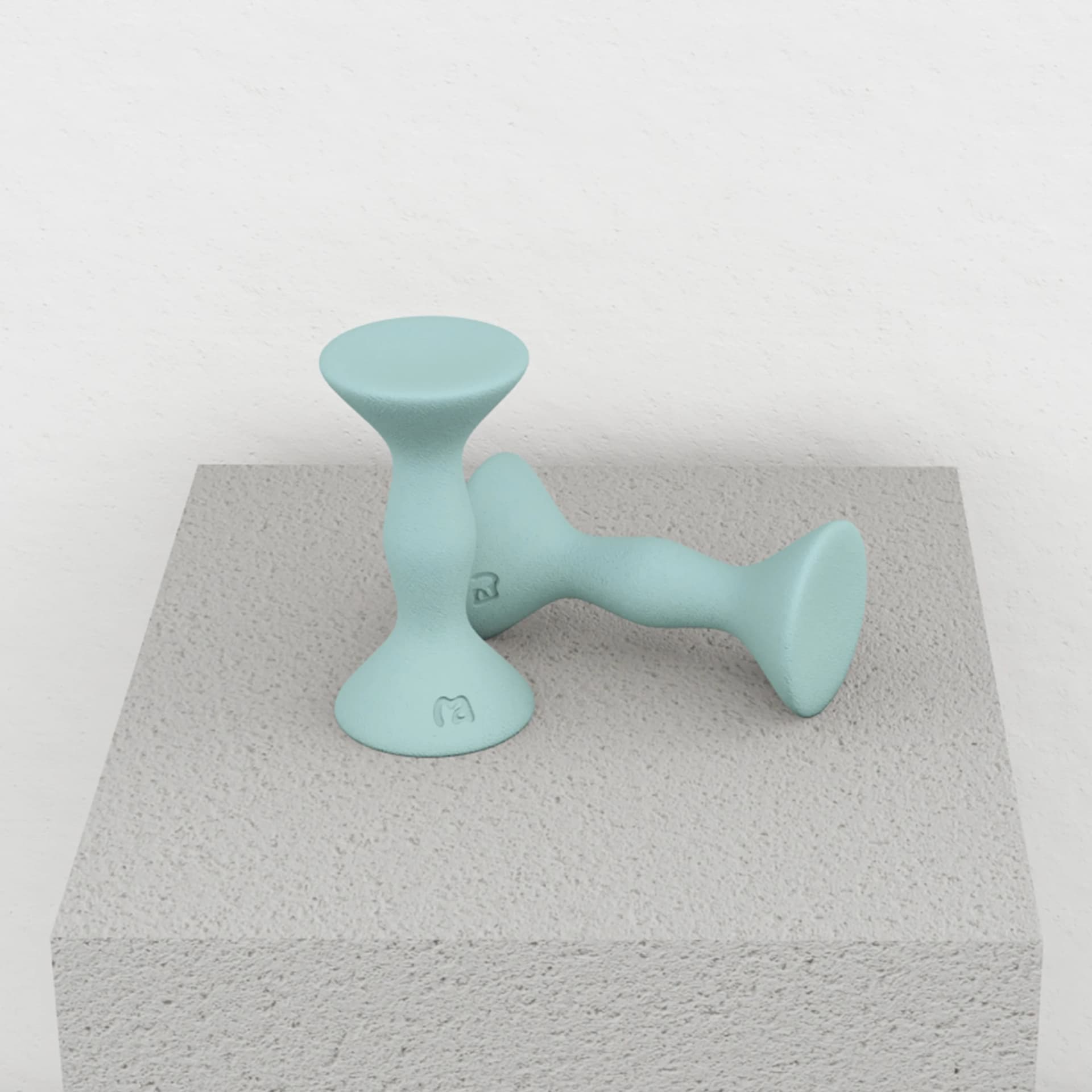 MOVART Dumbbell in Sea Mist - side view