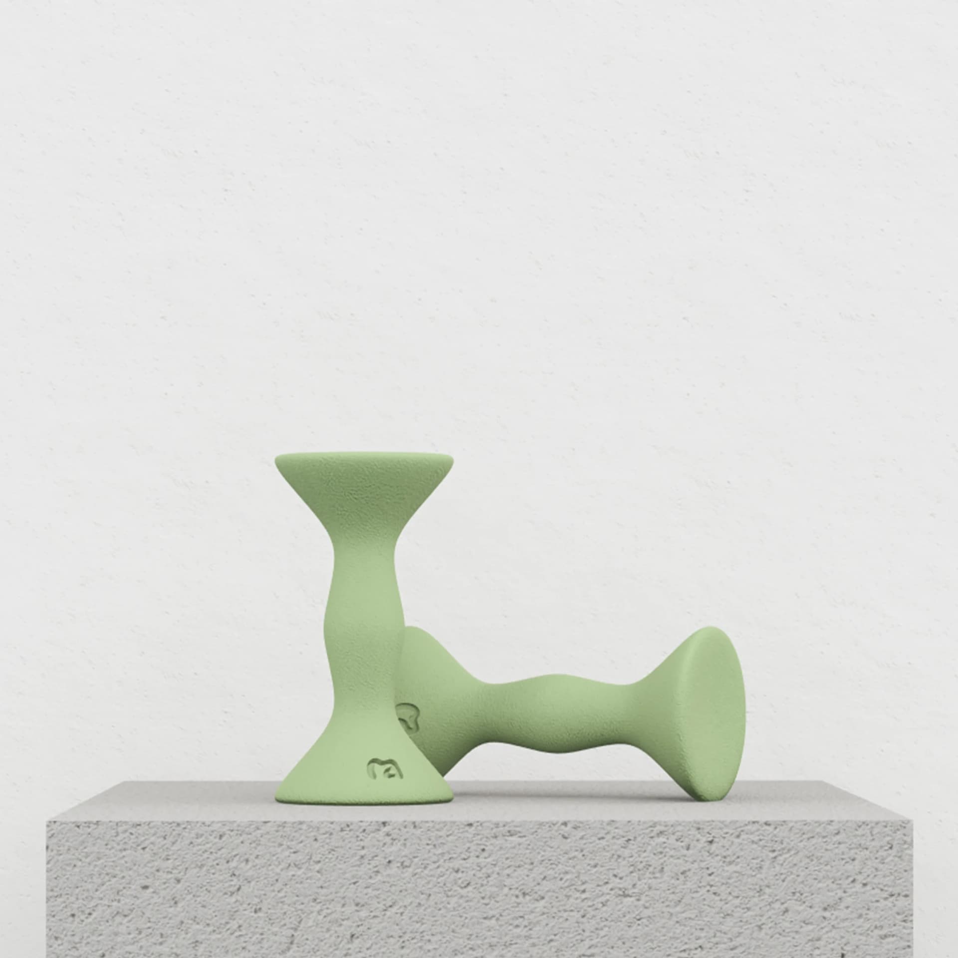 MOVART Dumbbell in Moss Green - front view