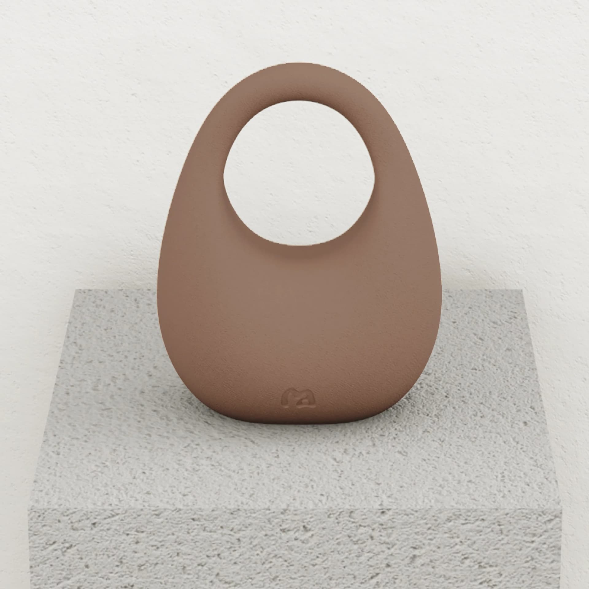 MOVART Kettlebell in Terra Brown - side view