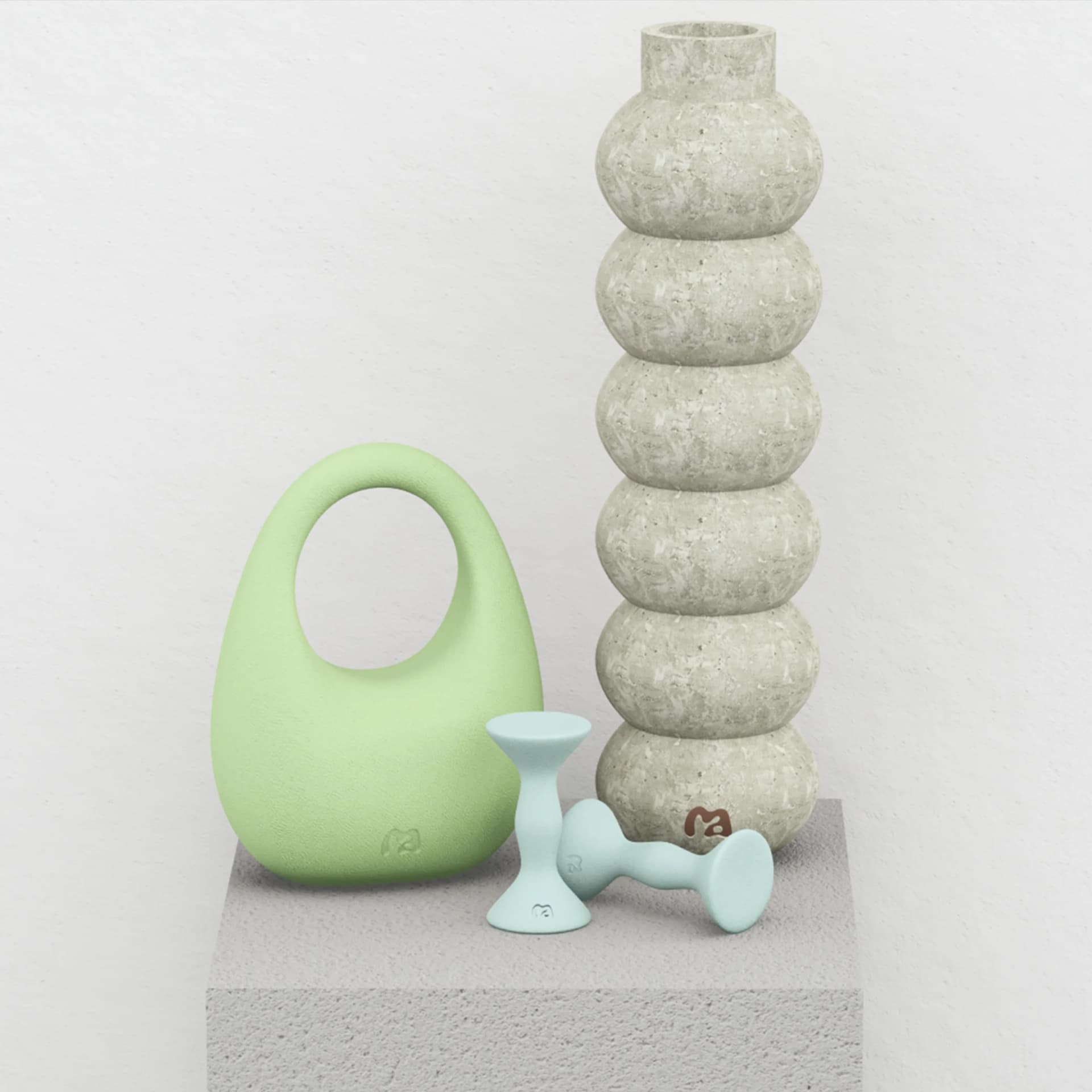 MOVART Set in stone-sage - side view